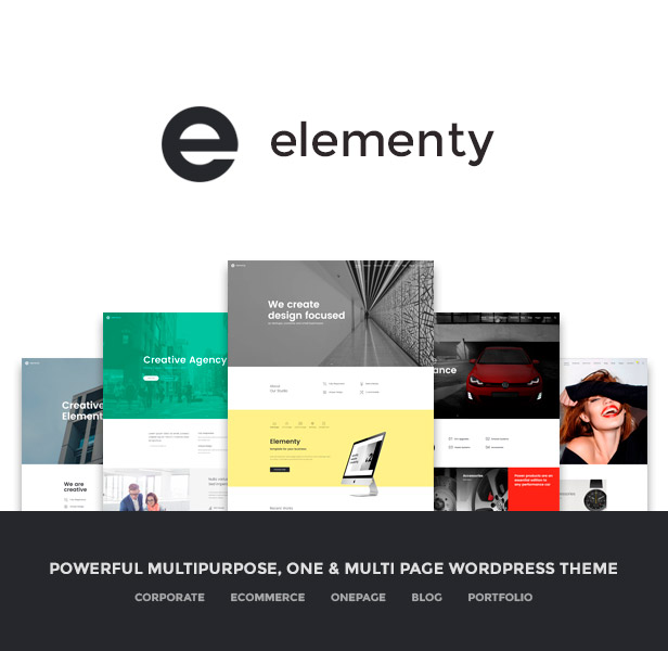 Elementy - Multipurpose One & Multi Page WordPress Theme - 1